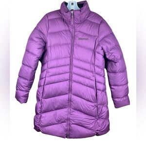 Marmot size medium purple duck down Coat winter jacket puffer long